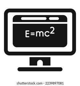 Internet education icon simple vector. Online study. Student webinar