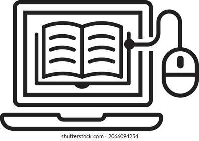 Internet education icon vector. eLearning icon.