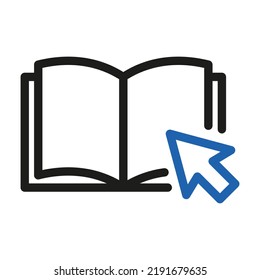 internet education line icon. Outline e-learning resources vector illustration
