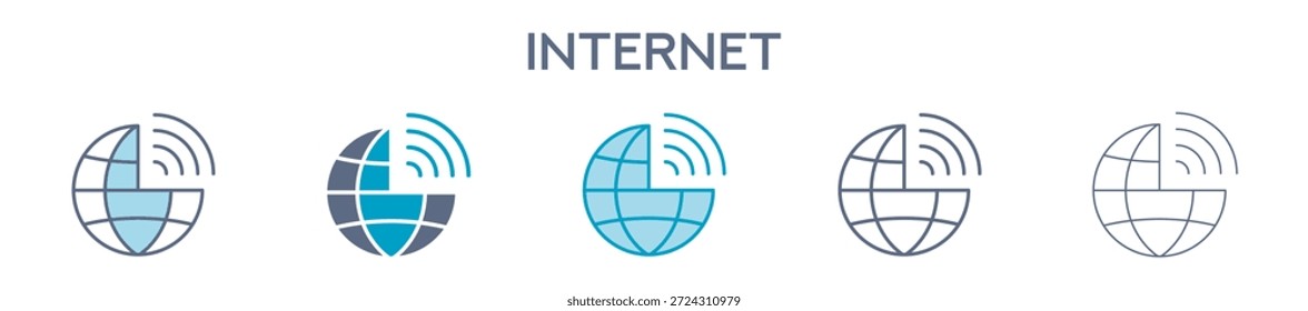 Elemento De Internet Para Diseño Gráfico - Estilos Múltiples. Ilustración vectorial De Dos Colores Y Negro. Los Diseños Múltiples De Los Iconos Se Pueden Utilizar Para El Móvil, Ui, Web