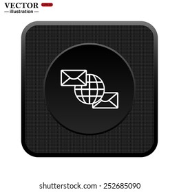 Internet e-mai, envelope lette, Globe,  vector illustration, EPS 10