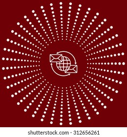 Internet e-mai, envelope lette, Globe. icon. vector design
