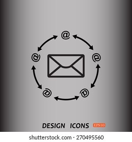 Internet e-mai. icon. vector design