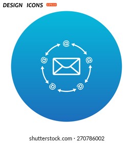 Internet e-mai. icon. vector design