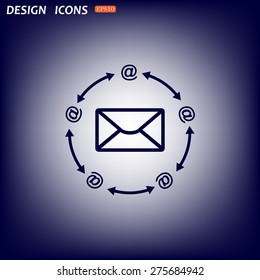 Internet e-mai. icon. vector design