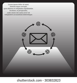 Internet e-mai. icon. vector design