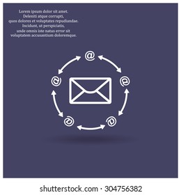 Internet e-mai. icon. vector design