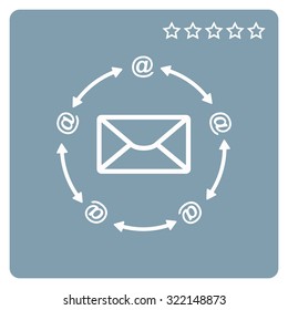 Internet e-mai. icon. vector design
