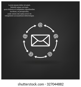 Internet e-mai. icon. vector design