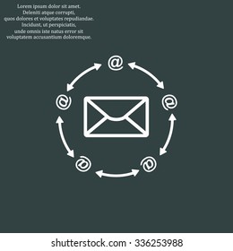 Internet e-mai. icon. vector design