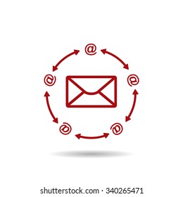 Internet e-mai. icon. vector design