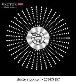 Internet e-mail, envelope letter, Globe, vector illustration, EPS 10