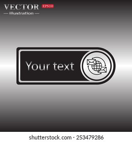 Internet e-mail, envelope letter, Globe, vector illustration, EPS 10