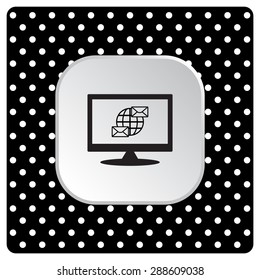 Internet e-mail, envelope letter, Globe. icon. vector design