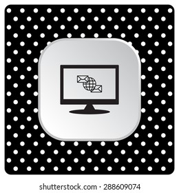 Internet e-mail, envelope letter, Globe. icon. vector design