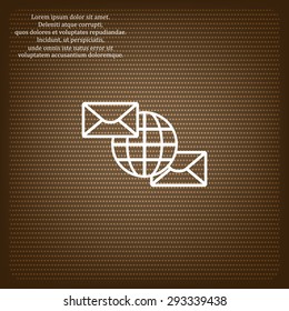 Internet e-mail, envelope letter, Globe. icon. vector design