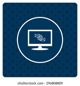 Internet e-mail, envelope letter, Globe. icon. vector design