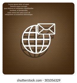 Internet e-mail, envelope letter, Globe. icon. vector design