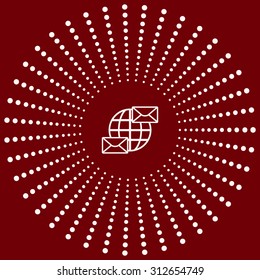 Internet e-mail, envelope letter, Globe. icon. vector design