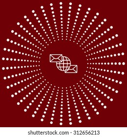 Internet e-mail, envelope letter, Globe. icon. vector design