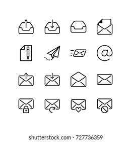 Internet and email icon set