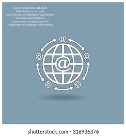 Internet e-mail. icon. vector design
