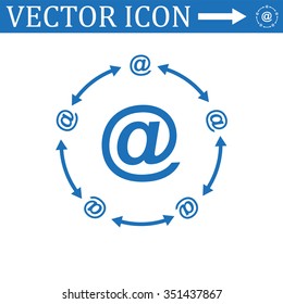 Internet e-mail icon, vector illustration. Flat design style