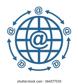 Internet e-mail icon, vector illustration. Flat design style