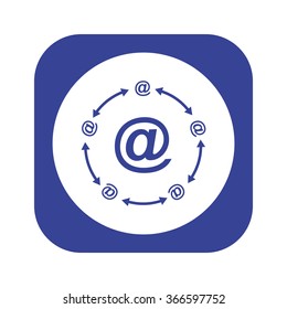 Internet e-mail icon, vector illustration. Flat design style