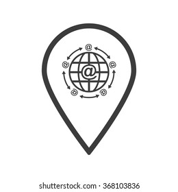 Internet e-mail icon, vector illustration. Flat design style