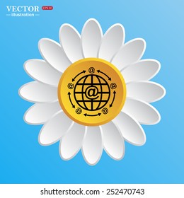 Internet e-mail, planet,  vector illustration, EPS 10