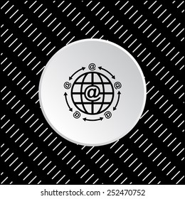 Internet e-mail, planet,  vector illustration, EPS 10