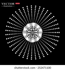 Internet e-mail, planet,  vector illustration, EPS 10