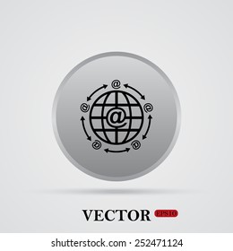 Internet e-mail, planet,  vector illustration, EPS 10