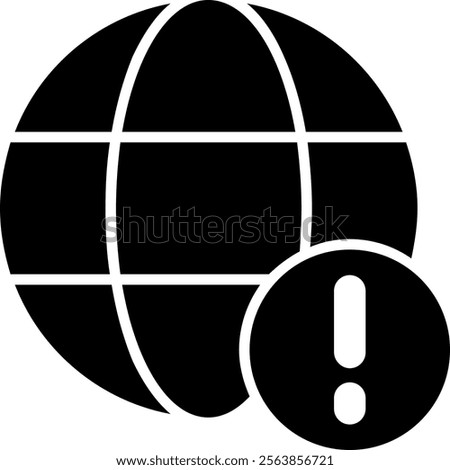 Internet Error Solid Style Icon Design