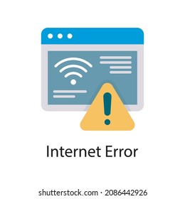 Internet Error vector Flat Icon Design illustration. Web And Mobile Application Symbol on White background EPS 10 File