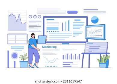 Internet of Everything (Ioe) Concept with a Person Interacting with Devices and Monitoring Data Flows.