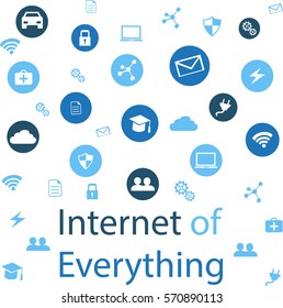 Internet of Everything.Digital smart technology concept