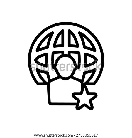 Internet fame Icon, Line Vector graphics