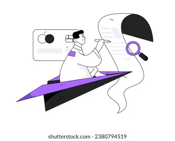 Internet financial management investment flat vector concept operation hand drawn illustration
