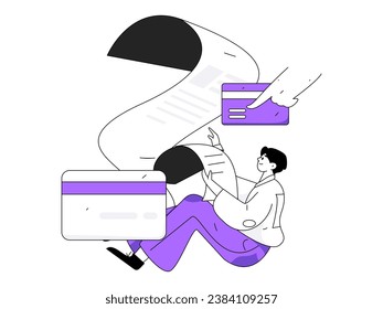 Internet financial management investment flat vector concept operation hand drawn illustration
