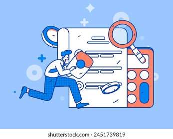 Internet financial management investment flat vector concept operation hand drawn illustration
