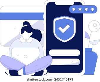 Internet financial management investment flat vector concept operation hand drawn illustration
