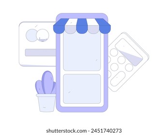 Internet financial management investment flat vector concept operation hand drawn illustration
