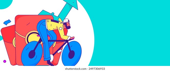 Internet financial management investment flat vector concept operation hand drawn illustration
