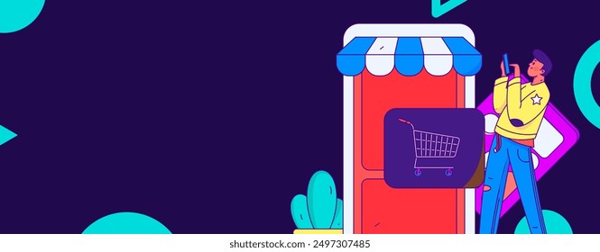 Internet financial management investment flat vector concept operation hand drawn illustration
