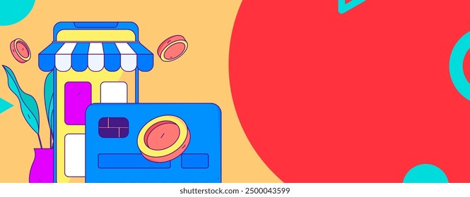 Internet financial management investment flat vector concept operation hand drawn illustration
