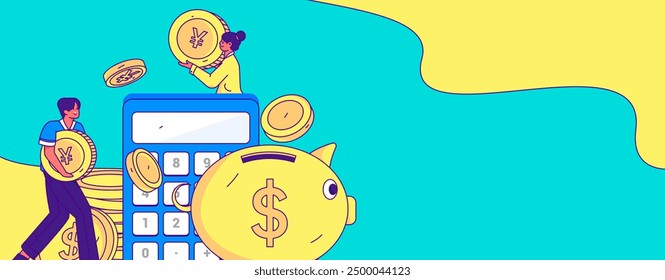 Internet financial management investment flat vector concept operation hand drawn illustration
