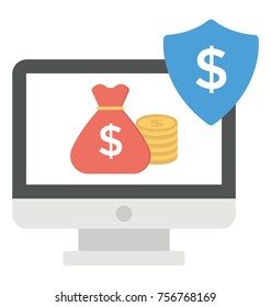
Internet financial security system. Cryptocurrency concept
