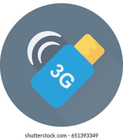 Internet Flash Colored Vector Icon